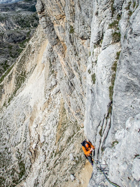 Rock Climbing on the Lagazuoi Piccolo
