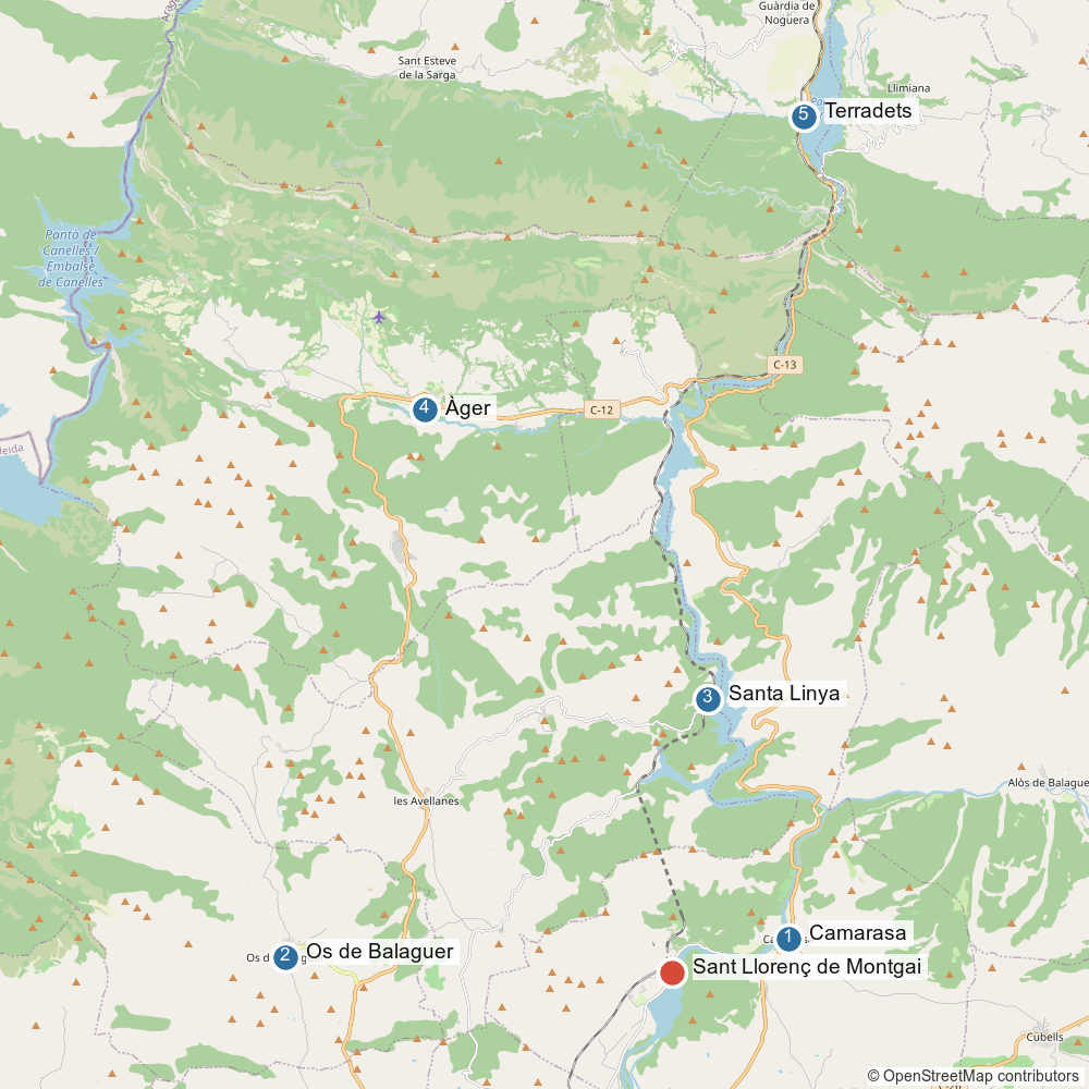 Map of the objectives